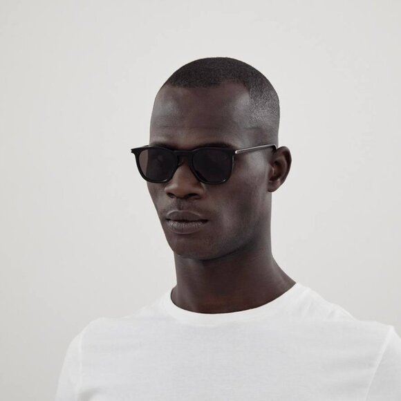 Saint Laurent SL623 002 Sunglasses Dark Havana Round Frame, Grey Lenses - Picture 3 of 11